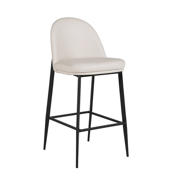 Elevate Your Dining Room with the Luxurious Valent Bar Stool Leather Taupe Cream