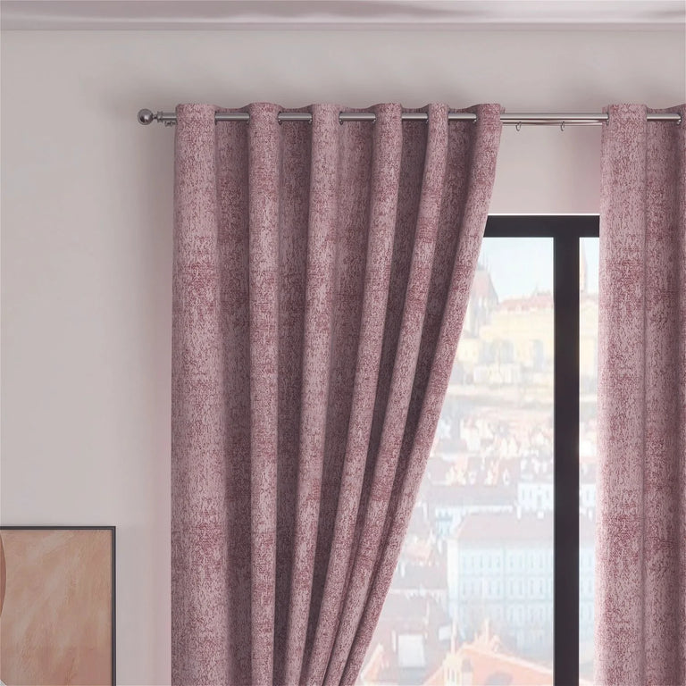 Fiesta Interlined Eyelet Curtains  Blossom
