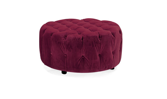 Darby Round Footstool  Berry