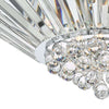 Nimbus 5 Light Flush Crystal and Polished Chrome close view picture of the crystal shade