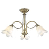 Doublet 3 Light Semi Flush Antique Brass picture on the white background
