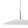 Enoch Pendant White & Stainless Steel LED close viewpicture of the chrome detais 