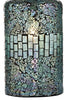 Guru Table Lamp Blue Mosaic Dual Source close view picture of the lamp's mosaic body