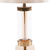 Create ambiance with this contemporary glass lamp.