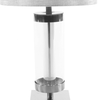 Jane Glass Cylinder Lamp Silver Grey 54cm close view picture of the glass body