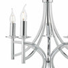 Lyon 5 Light Armed Pendant Polished Chrome close view picture of the polished hrome frame