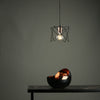 Midi Pendant Matt Black and Polished Copper life style picture