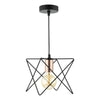 Midi Pendant Matt Black and Polished Copper picture on the white background