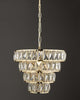 Cerys 1 Light 4 Tier Pendant Crystal & Gold with adjustable height