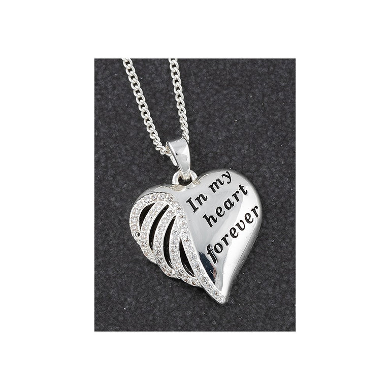 Equilibrium Guardian Angel Sentiment Heart Necklace