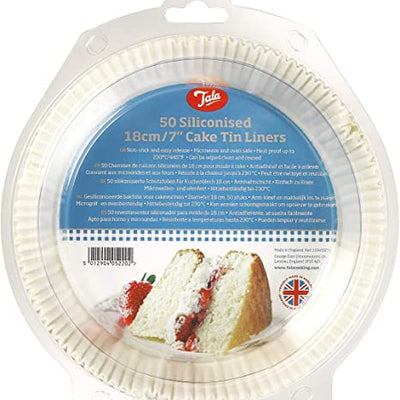 Tala 50 Siliconised 18cm Cake Tin Liners