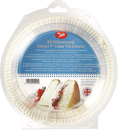 Tala 50 Siliconised 18cm Cake Tin Liners