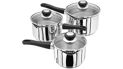 Judge Vista Draining 3 Pce Saucepan Set