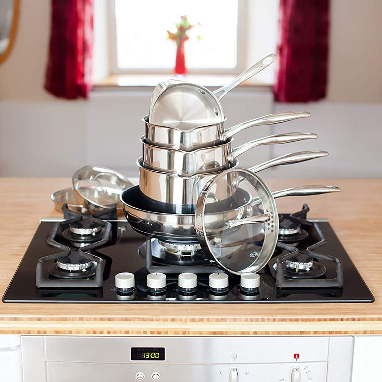 Stellar 7000 5 Piece Draining Saucepan Set