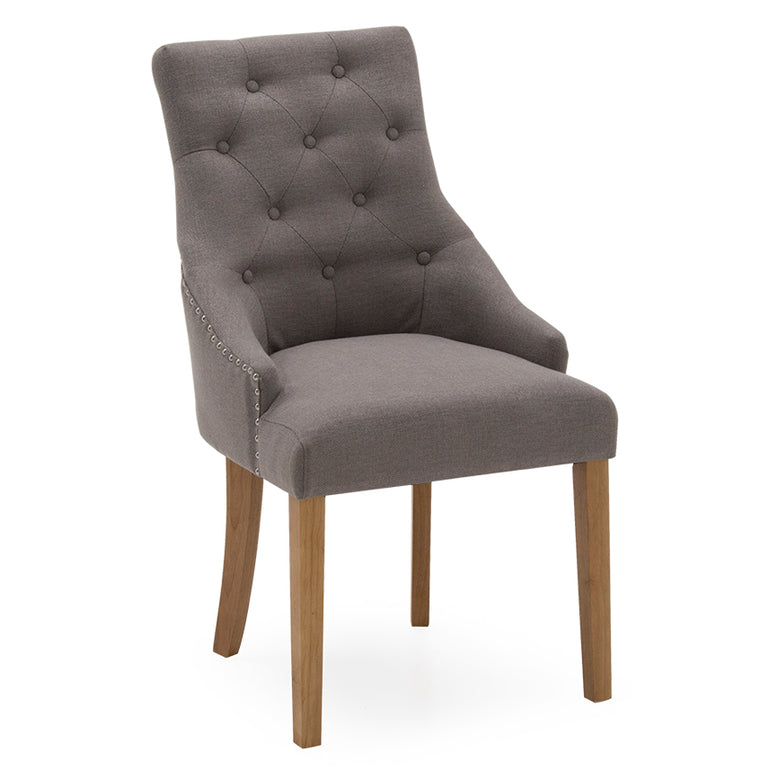 Hobbs Dining Chair  Linen Grey