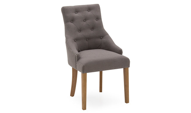 Hobbs Dining Chair  Linen Grey