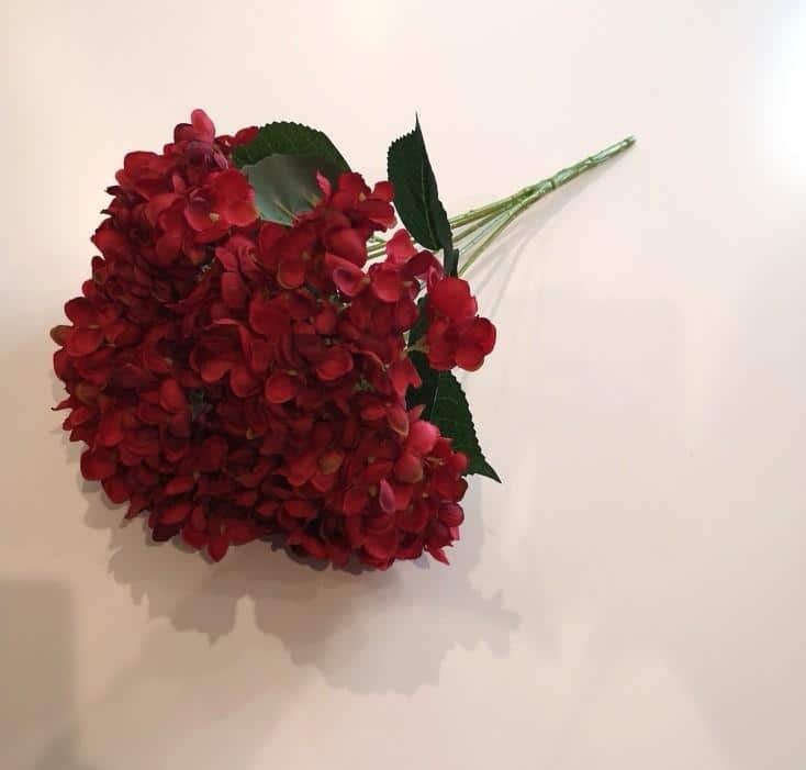 Hydrangea Bunch Vintage Red