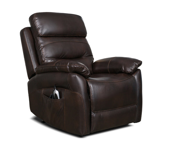 Arianna Tilt and Rise Chair Brown Italian Leather