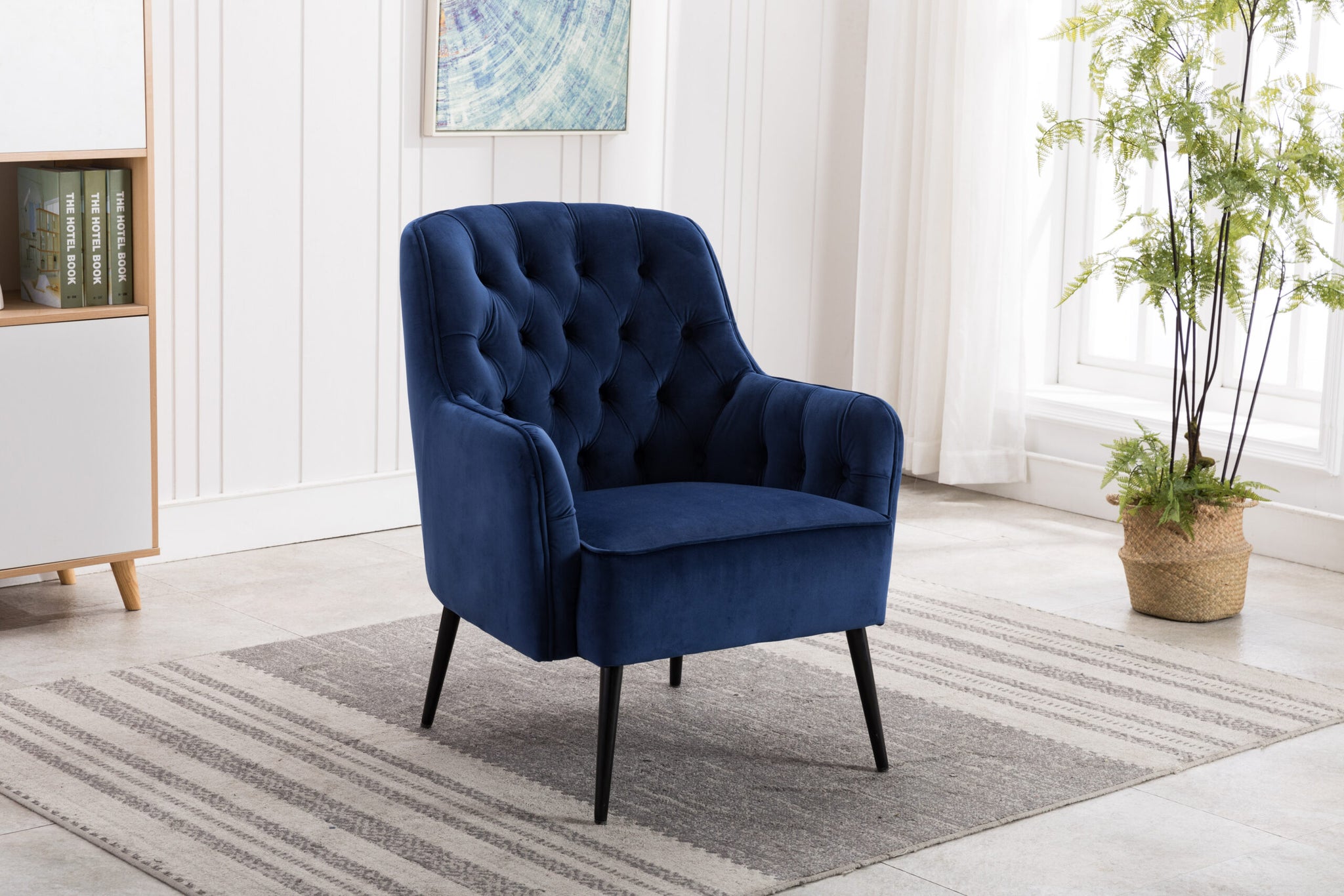 Royal blue occasional outlet chair