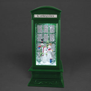 Snowtime BO 27cm LED Water Phone Box With Snowmen Scene