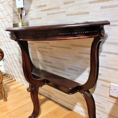 3 Leg Mahogany Console Table