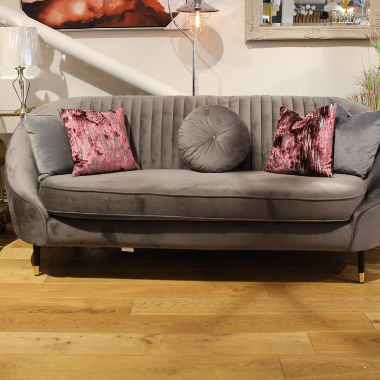 Ella 25 Seater Grey Velvet