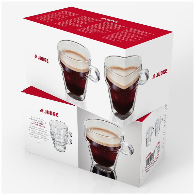 Judge Glass Coffee Mug Set Of 2