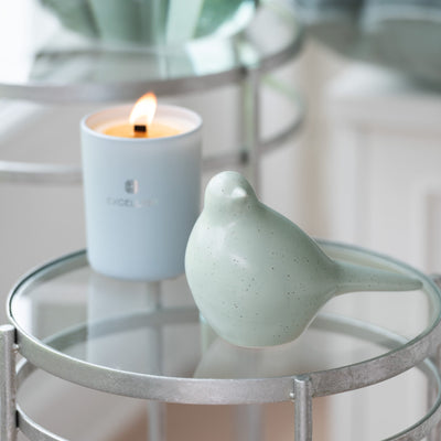 Set Of 2 Side Tables Laure Mirror Iron Silver