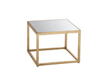 Sidetable Square MetalGlass Gold