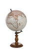 Globe On Foot Wood CreamIvory White Natural