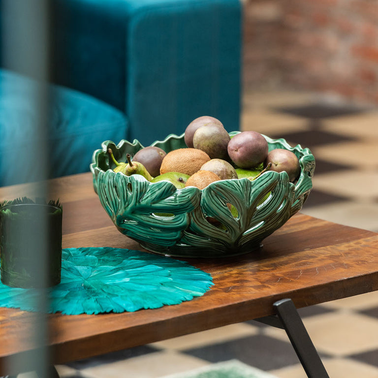 Bowl Tropical Ceramic Green