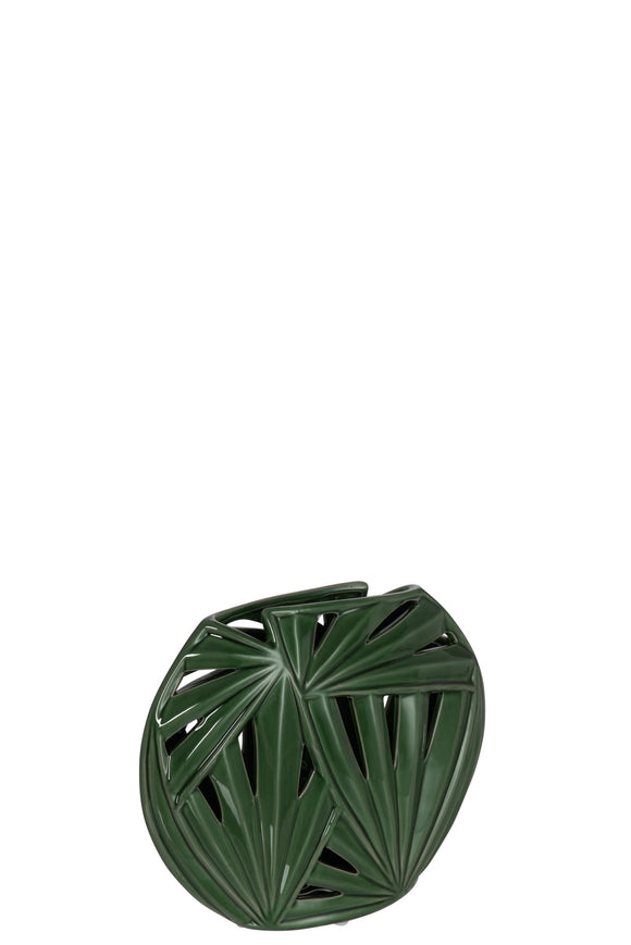 Oval Vase Tropical Ceramic Green