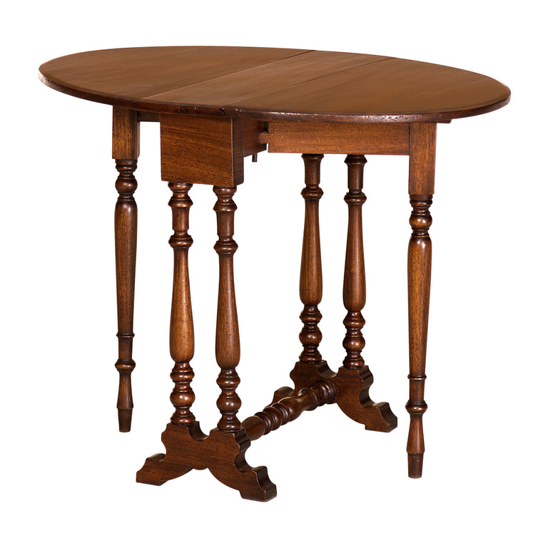 Mahogany folding side table