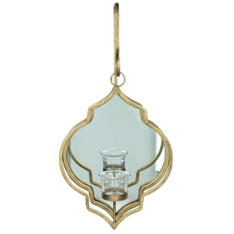 Gold Candle Holder Mirror 10x21x45