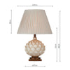 Layer Table Lamp Cream Large complete with Shade