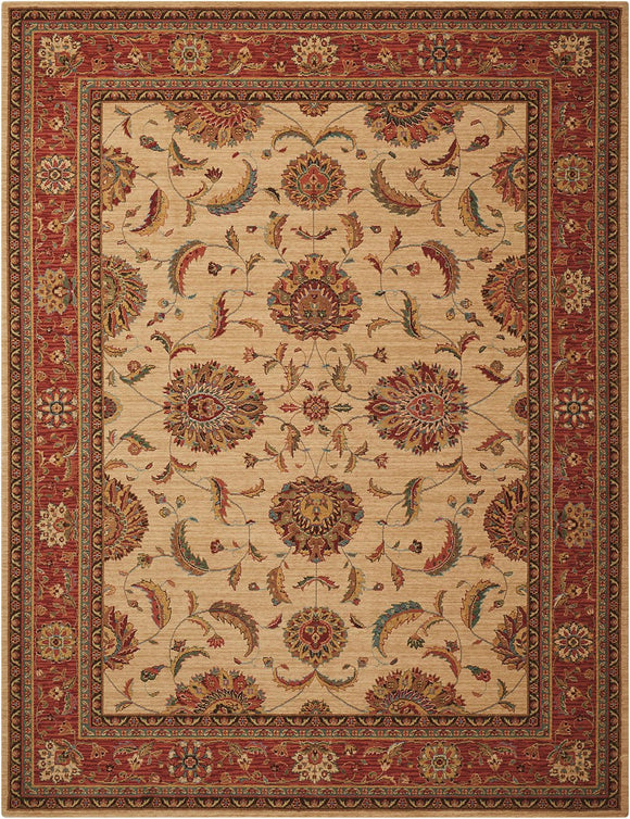 Living Treasures Rug 04 Ivory Red