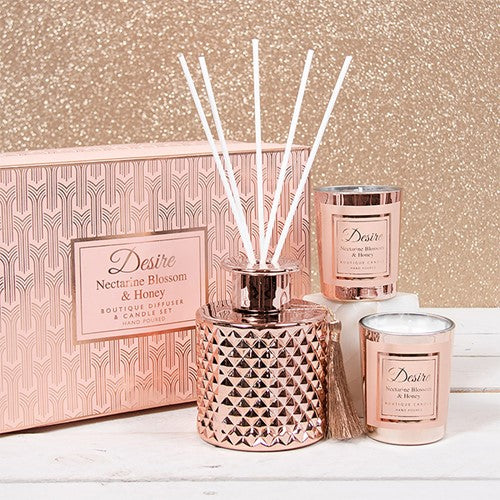 Desire Gold Diffuser Candle Set