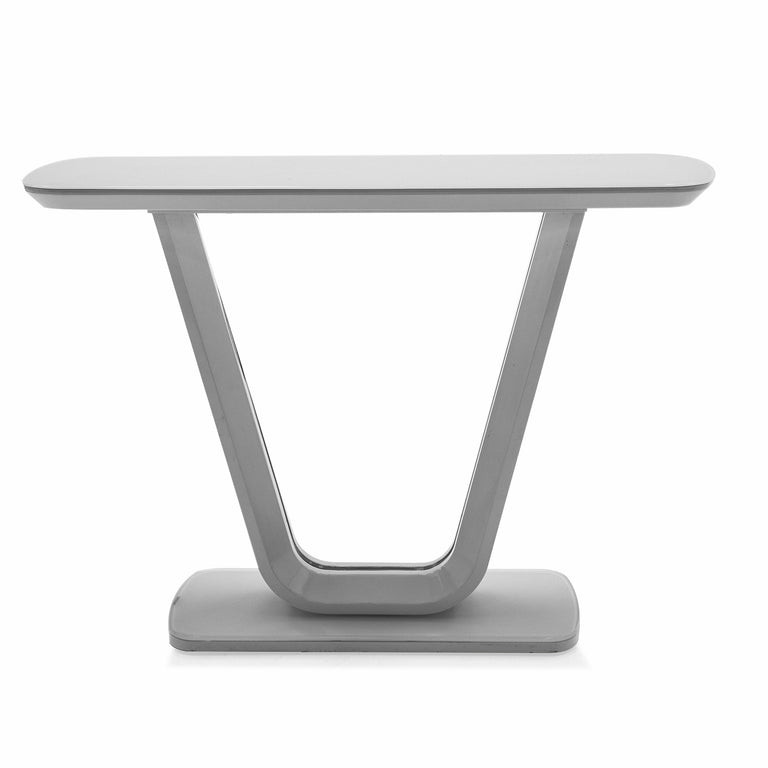 Lazzaro Console Table  Light Grey Matt