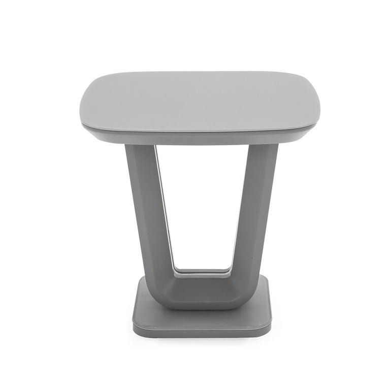 Lazzaro Lamp Table  Light Grey Matt