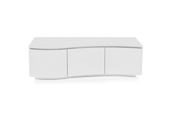 Lazzaro TV Cabinet  White Gloss with LED