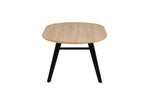 Lotti Coffee Table  Oval 1000 Oak Top Black Leg