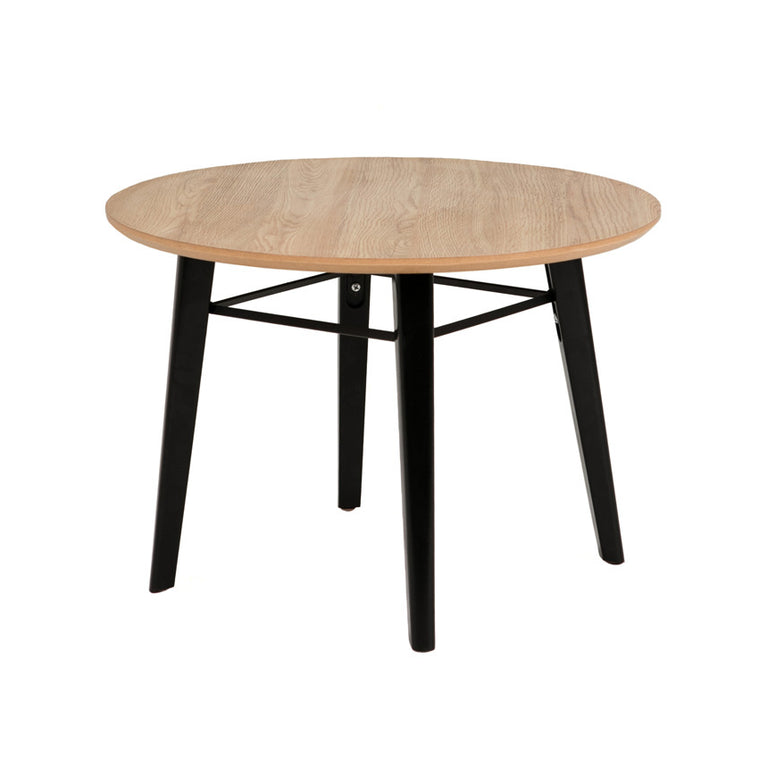 Lotti Lamp Table Round 500 Oak Top Black Leg