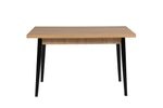 Lotti Dining Table  Rectangle 1200 Oak Top Black Leg