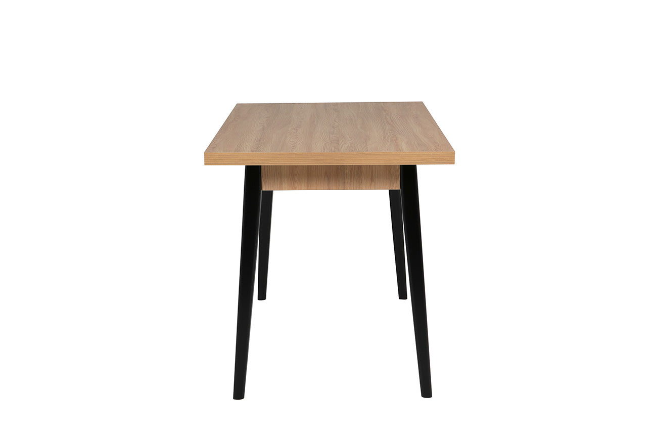 Timber and deals black dining table