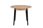 Lotti Dining Table Round 900 Oak Top Black Leg