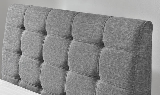 Lyra Fabric Bed  3  Charcoal