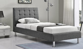 Lyra Fabric Bed  3  Charcoal