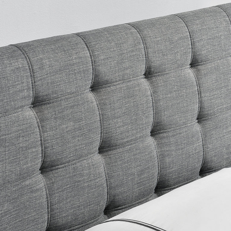 Lyra Fabric Bed  3  Charcoal