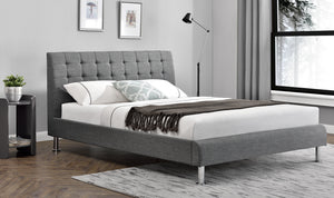 Lyra Fabric Bed  4 6  Charcoal