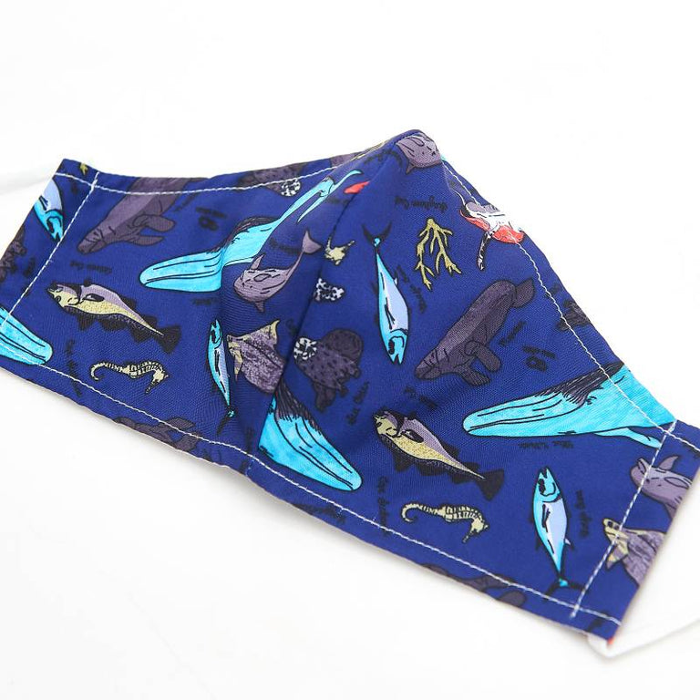 Reusable Face Covers  Blue Sea Creatures